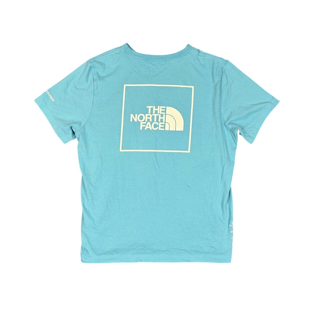 The North Face T-Shirt Womens L Blue Graphic Short Sleeve Exploration 2023 Tee - Picture 2 of 8